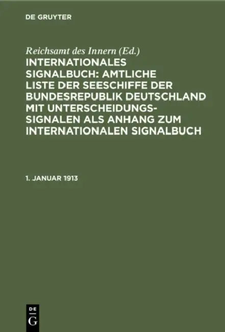 1. Januar 1913 (English, Reichsamt Des Innern)
