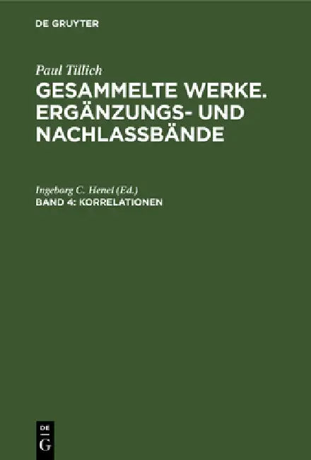 Korrelationen (English, Ingeborg C. Henel)