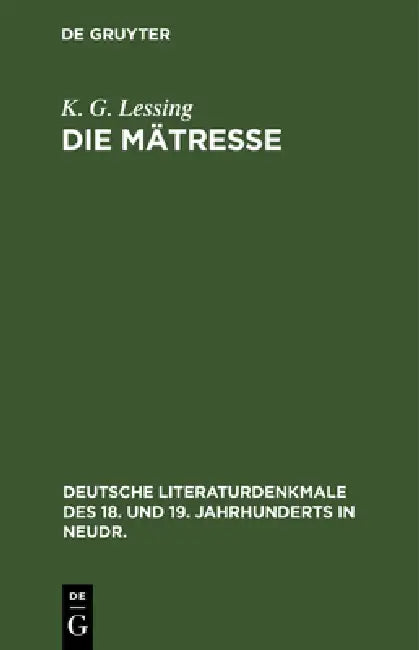 Die Mätresse (English, K. G. Lessing)
