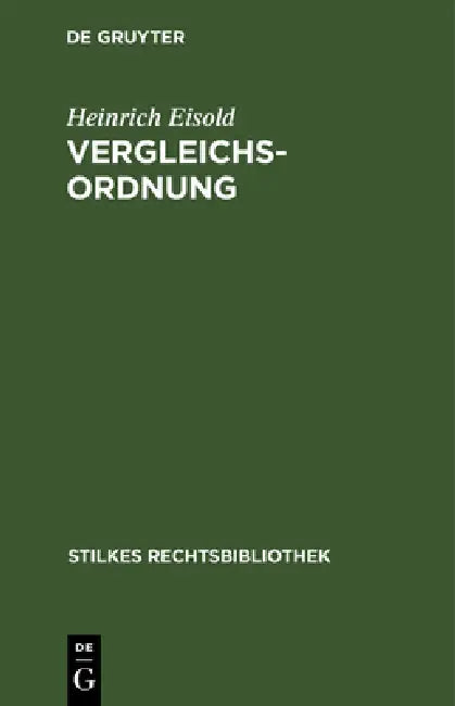 Vergleichs-Ordnung (English, Heinrich Eisold)