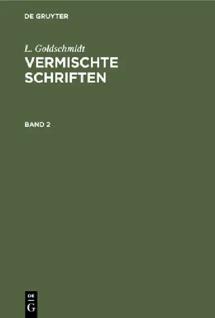 L. Goldschmidt (English, L. Goldschmidt)