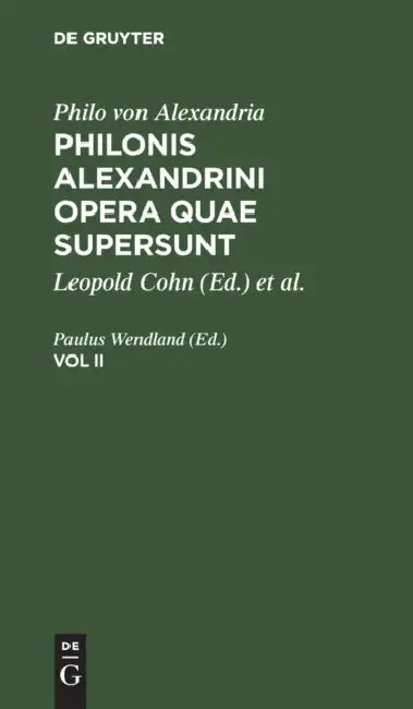 Philo Von Alexandria (English, Paulus Wendland)