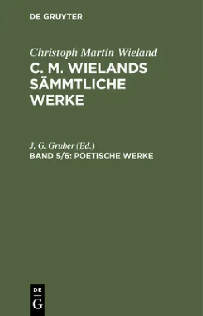 Poetische Werke (English, J. G. Gruber)