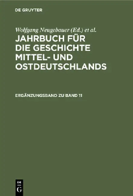 Ergänzungsband Zu Band 11 (English, Historische Kommission | Wolfgang Neugebauer | Klaus Neitmann)