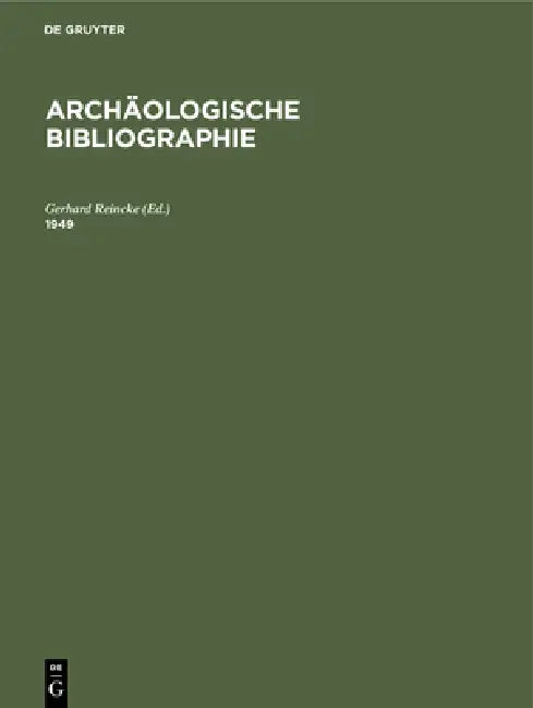 1949: Beilage Zum Jahrbuch Des Deutschen Archäologischen Instituts 1950/51 (English, Gerhard Reincke)