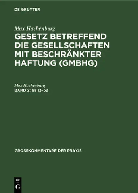 §§ 13-52 (English, Karl Hans Barz | Peter Behrens | Reinhard Goerdeler)