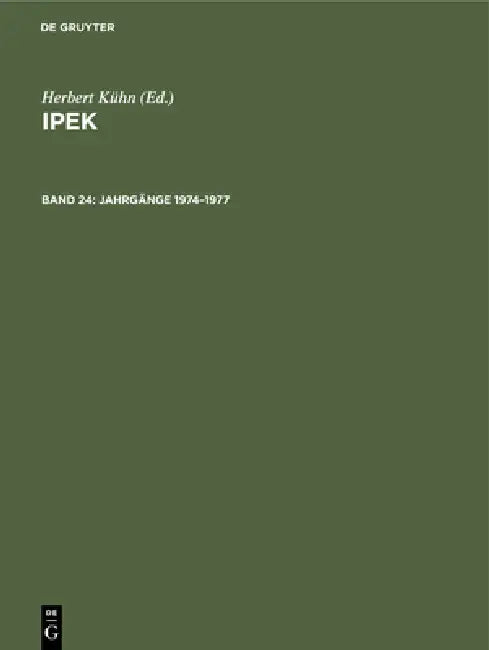 Jahrgänge 1974-1977 (English, Herbert Kühn)
