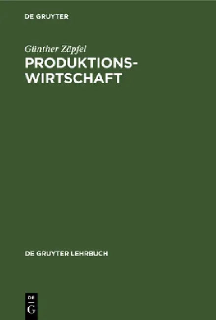 Produktionswirtschaft (English, Günther Zäpfel)