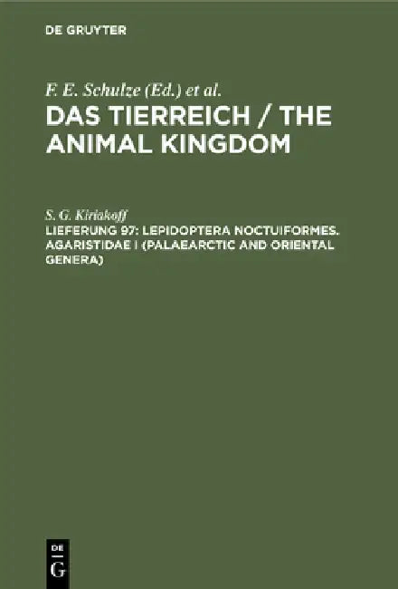 Lepidoptera Noctuiformes. Agaristidae I (Palaearctic and Oriental Genera) (English, S. G. Kiriakoff)