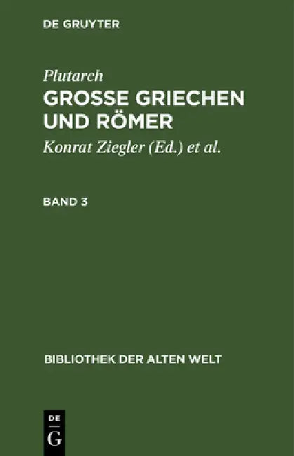 Plutarch (English, Konrat Ziegler | Walter Wuhrmann | Plutarch)