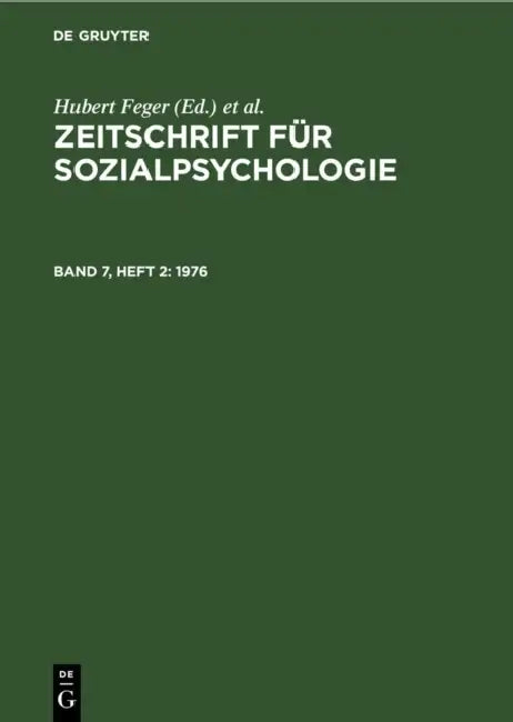 1976 (English, Hubert Feger | C. F. Graumann | Klaus Holzkamp)