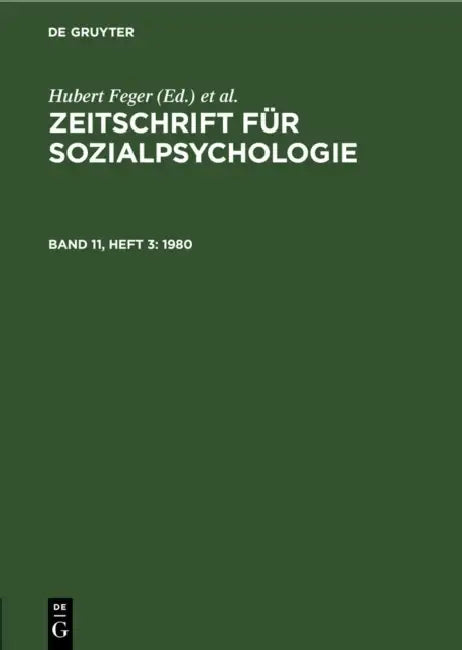 1980 (English, Hubert Feger | C. F. Graumann | Klaus Holzkamp)