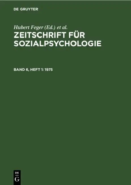 1975 (English, Hubert Feger | C. F. Graumann | Klaus Holzkamp)