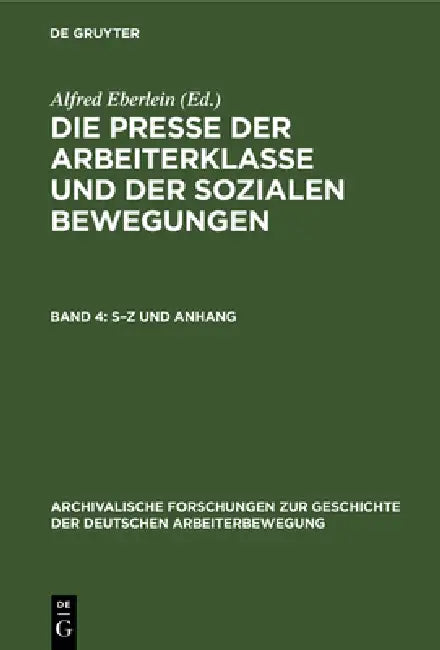 S-Z Und Anhang (English, Alfred Eberlein)