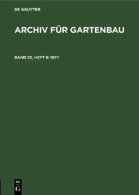 1977 (English, Deutsche Akademie Der Landwirtschaftswis)