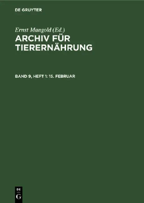 15. Februar (English, Akademie Der Landwirtschaftswissenschaft | Ernst Mangold)