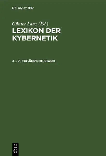 A - Z, Ergänzungsband (English, Zentralinst Für Kybernetik U. Informatio | Günter Laux)