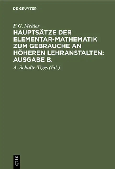 F. G. Mehler (English, A. Schulte-Tiggs | F. G. Mehler)