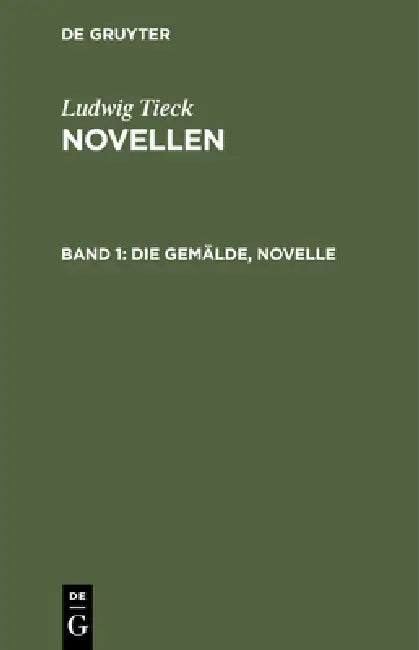 Die Gemälde, Novelle (English, Ludwig Tieck)