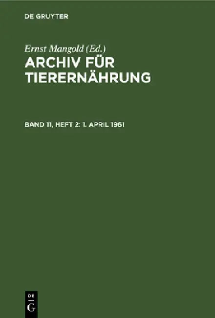4/1/61 (English, Akademie Der Landwirtschaftswissenschaft | Ernst Mangold)