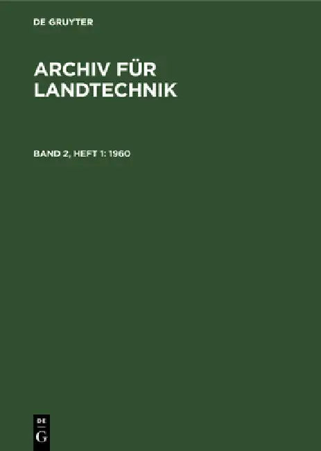 1960 (English, Deutsche Akademie Der Landwirtschaftswis)