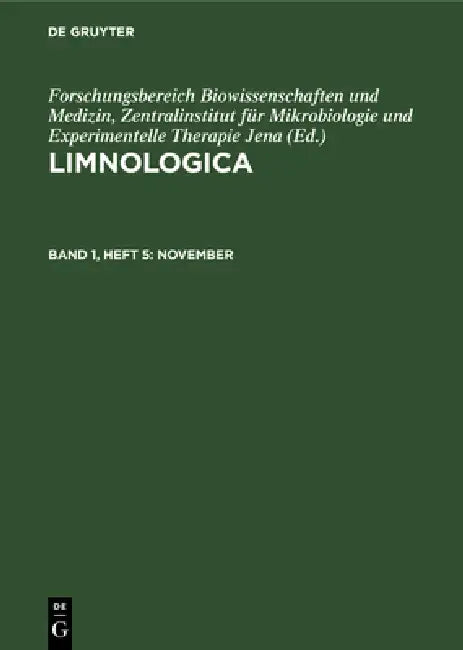 November (English, Akademie Der Wissenschaften Der Ddr | Forschungsbereich Biowissenschaften Und)