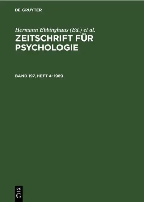 1989 (English, Hermann Ebbinghaus | Arthur König)