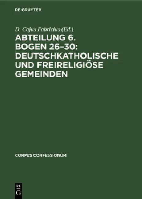 Abteilung 6. Bogen 26-30 (English, Nocontributor)