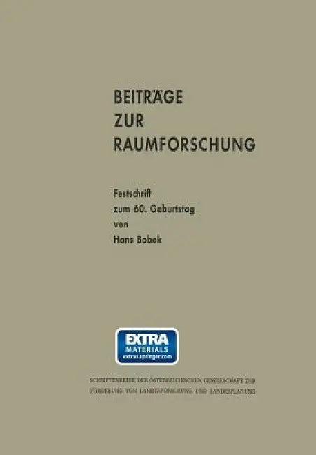 Beiträge Zur Raumforschung (English, Kenneth A. Loparo)
