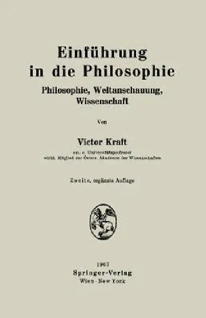 Einführung in Die Philosophie (English, Victor Kraft)