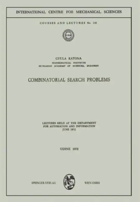 Combinatorial Search Problems (English, Gyula Katona)
