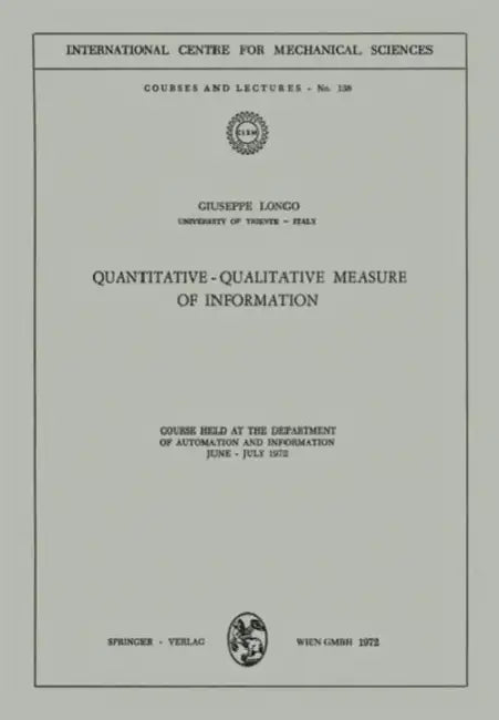 Quantitative-Qualitative Measure of Information (English, Guiseppe Longo)