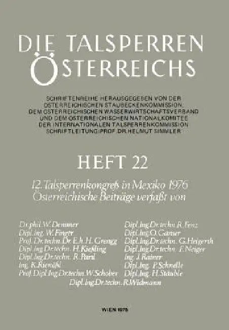 12. Talsperrenkongreß in Mexiko 1976 (English, W. Demmer | R. Fenz | W. Finger)