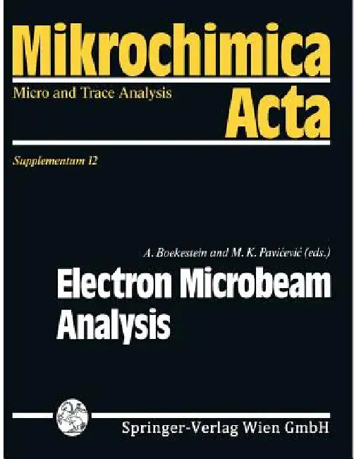 Electron Microbeam Analysis (English, Abraham Boekestein | Miodrag K. Pavicevic)
