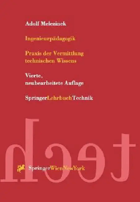 Ingenieurpädagogik (English, Adolf Melezinek)