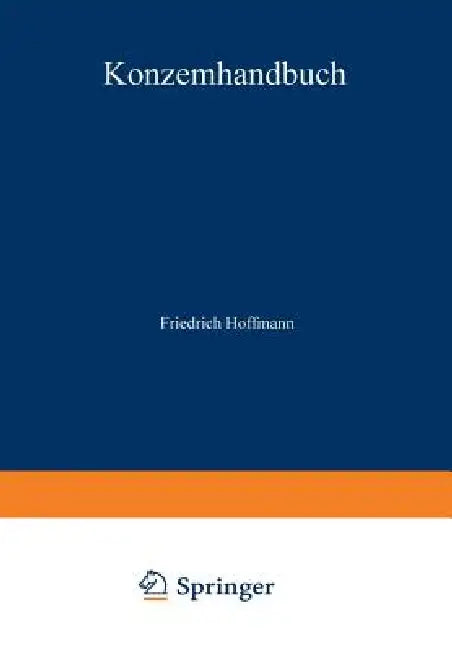 Konzernhandbuch (English, Friedrich Hoffmann)