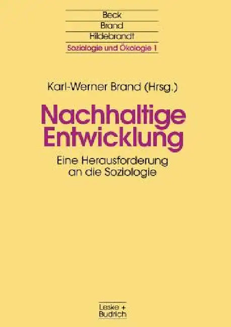 Nachhaltige Entwicklung (English, Karl-Werner Brand)