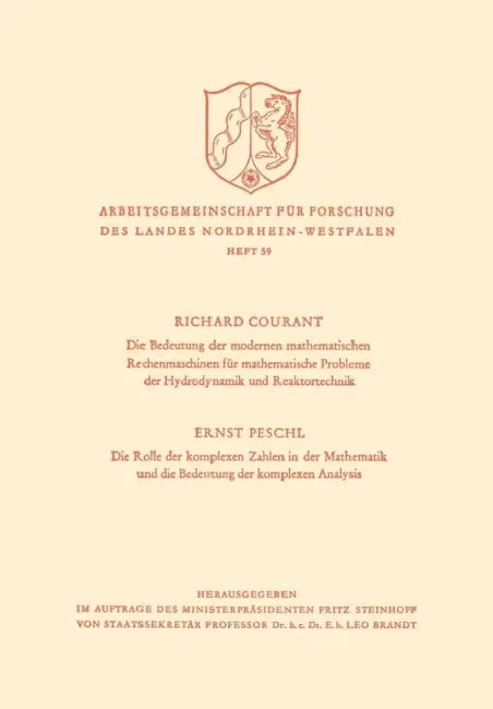 Die Bedeutung Der Modernen Mathematischen Rechenmaschinen Für Mathematische Probleme Der Hydrodynami (English, Richard Courant | Richard Courant)