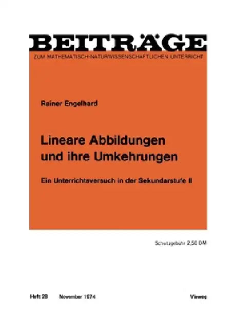 Lineare Abbildungen und ihre Umkehrungen (English, Rainer Engelhard)
