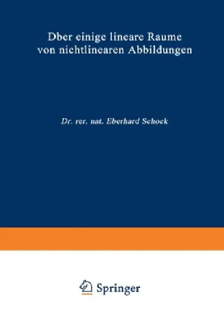 Über einige lineare Räume von nichtlinearen Abbildungen (English, Eberhard Schock)