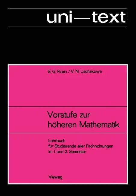 Vorstufe Zur Höheren Mathematik (English, Selim G. Krejn | V. N. Uschakowa)