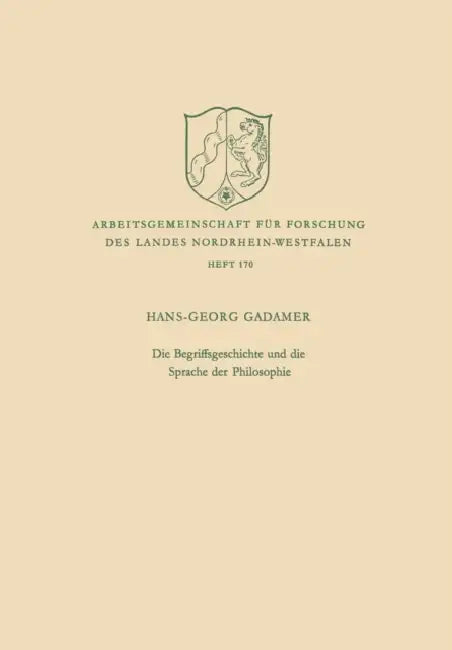 Die Begriffsgeschichte und die Sprache der Philosophie (English, Hans-Georg Gadamer)