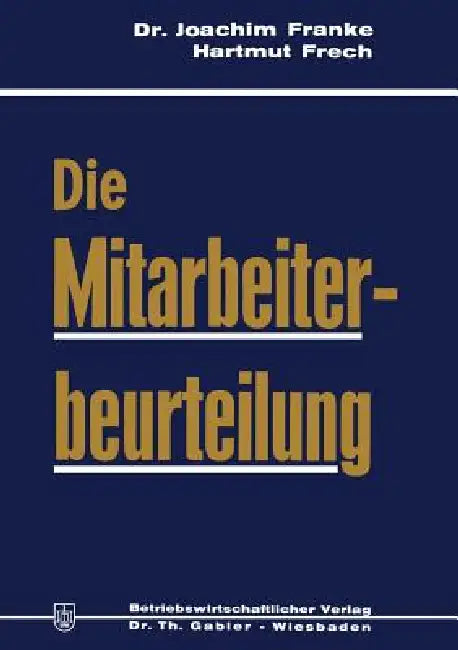 Die Mitarbeiterbeurteilung (English, Joachim Franke)