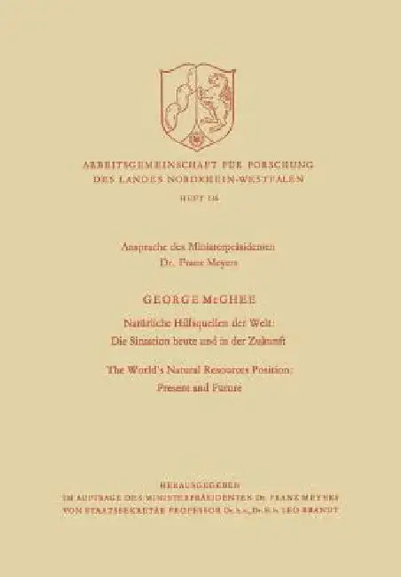 Natürliche Hilfsquellen Der Welt (English, George Crews McGhee)