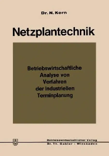 Netzplantechnik (English, Nikolaus Kern)