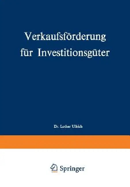 Verkaufsförderung Für Investitionsgüter (English, Lothar Ullrich)