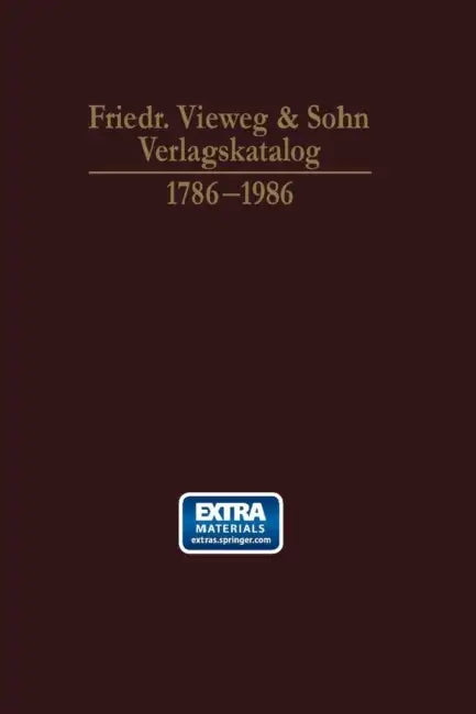 Friedr. Vieweg & Sohn Verlagskatalog (English, Frank Lube)