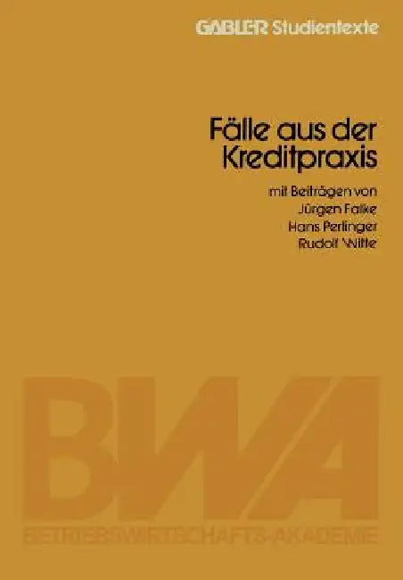 Fälle Aus Der Kreditpraxis (English, Jürgen Falke)