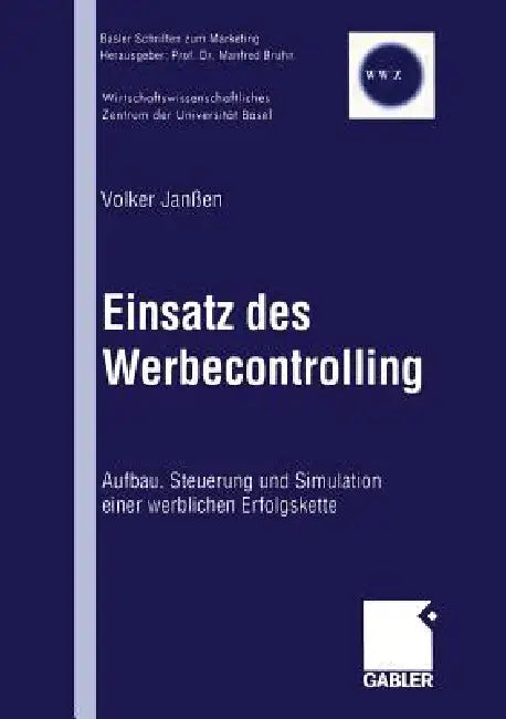 Einsatz Des Werbecontrolling (English, Volker Janßen)