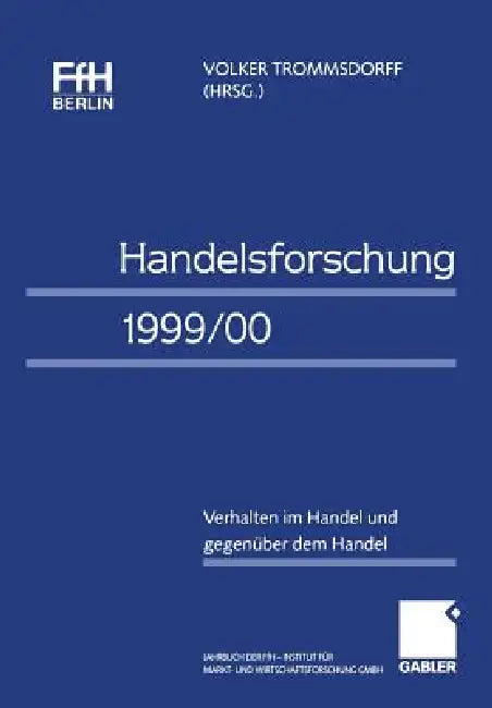 Handelsforschung 1999/00 (English, Volker Trommsdorff)